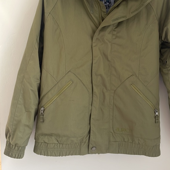 Burton Scarlet Womens Size Medium Ski Snowboard Jacket Olive Green - Picture 4 of 11